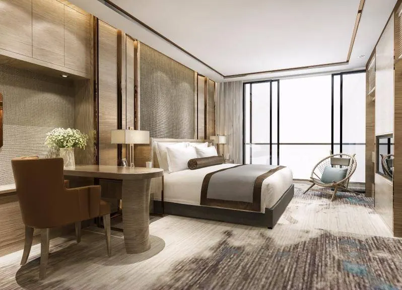 Eingerichtetes Hotelzimmer